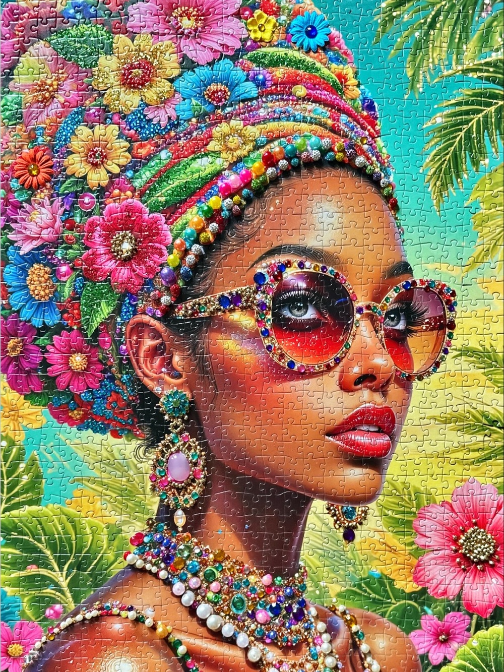 Vibrant Portrait Puzzle Art